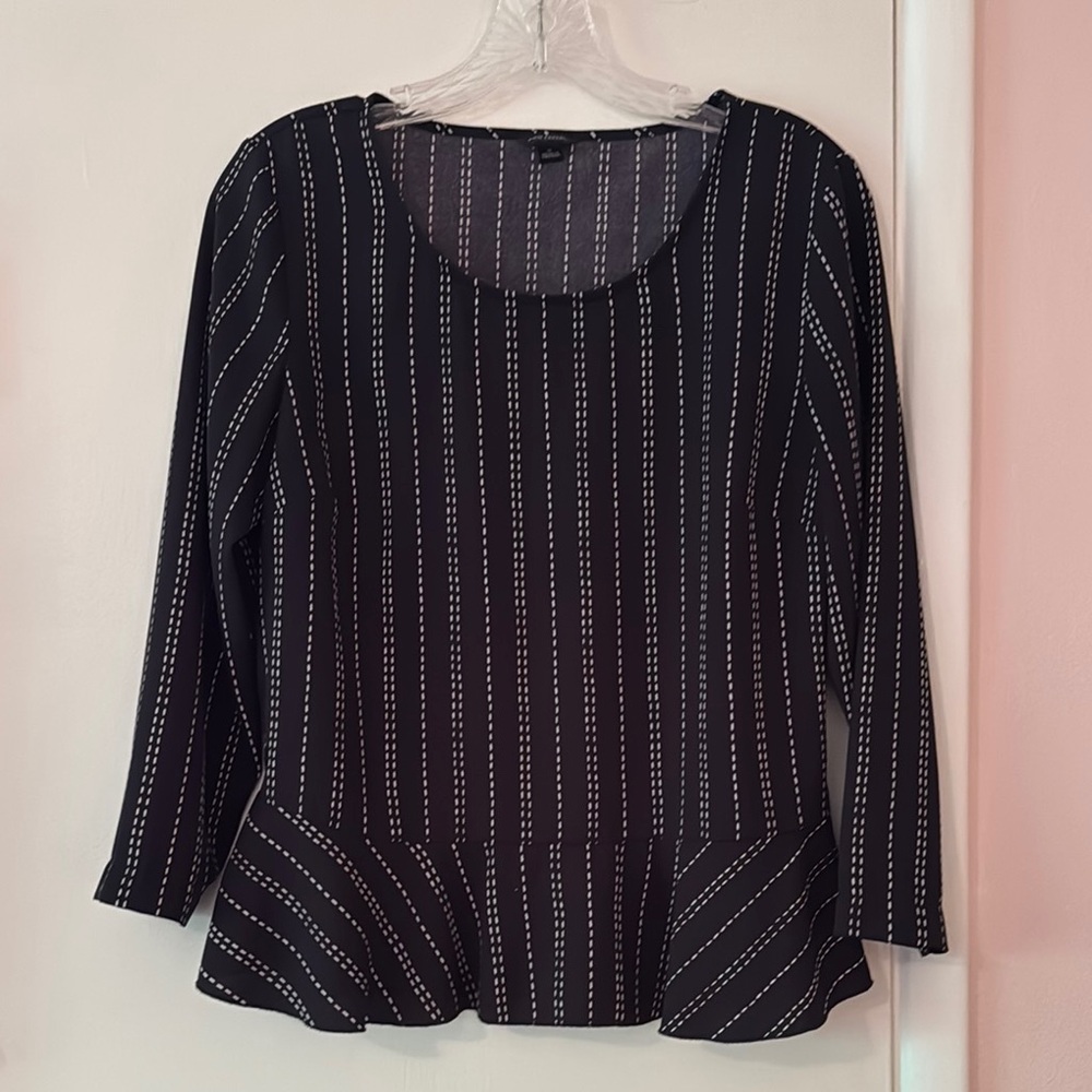 Black Striped Ann Taylor Top